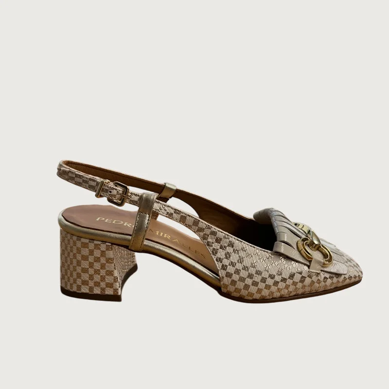 Women's Geometric - Patterned Loafers in Multicolor for a Fashion - Forward Look Women's Sandals with a Floral - Printed Upper in Pink for a Feminine Spring Look Pedro Miralles Heeled Loafers Women's Geometric - Patterned Loafers in Multicolor for a Fashion - Forward Look Women's Sandals with a Floral - Printed Upper in Pink for a Feminine Spring Look Pedro Miralles Heeled Loafers