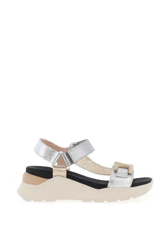 Women's Ankle - Strap Sandals with a Block Heel in Red for a Sophisticated Style Women's Ankle - Strap Sandals with a Block Heel in Red for a Sophisticated Style Women's Ankle - Strap Sandals with a Block Heel in Red for a Sophisticated Style Hispanitas Leather Velcro Strap Sandals, Silver