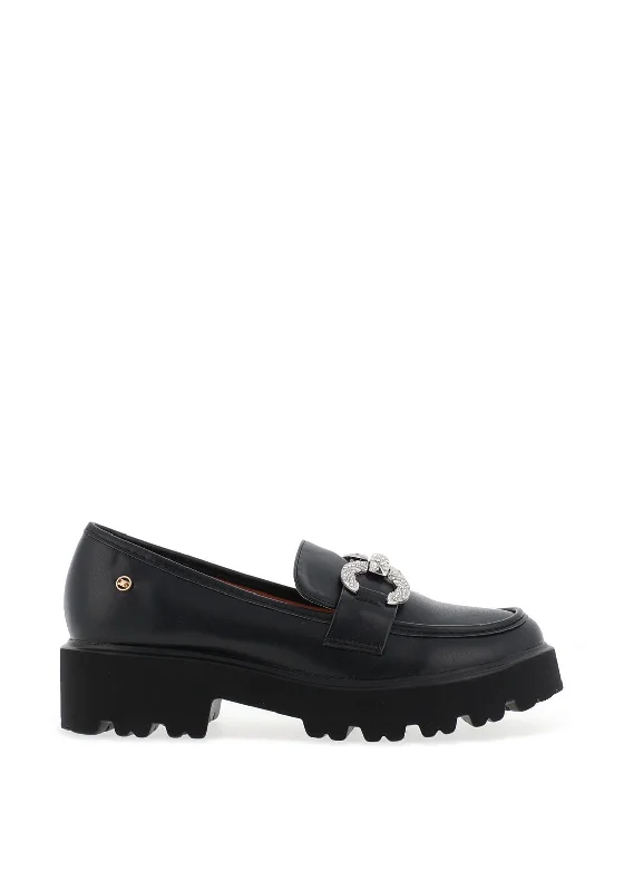 Women's Embroidered Floral Pattern Loafers in Beige for a Spring - Inspired Outfit Women's Embroidered Floral Pattern Loafers in Beige for a Spring - Inspired Outfit Zanni & Co. Riffa Diamante Loafers, Black