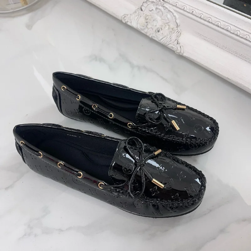 Women's Geometric - Patterned Loafers in Multicolor for a Fashion - Forward Look Paige - Black Patent Embossed Driving Loafer Women's Geometric - Patterned Loafers in Multicolor for a Fashion - Forward Look Paige - Black Patent Embossed Driving Loafer