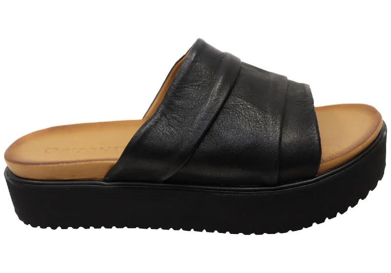 Women's Flat Slide Sandals with a Memory Foam Insole in White for All - Day Comfort Women's Flat Slide Sandals with a Memory Foam Insole in White for All - Day Comfort Women's Flat Slide Sandals with a Memory Foam Insole in White for All - Day Comfort Orizonte Volume Womens European Leather Platform Slides Sandals