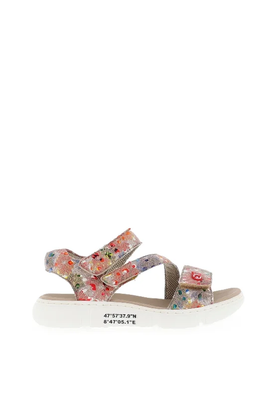 Women's Sandals with a Glitter - Coated Strap in Gold for a Sparkly Summer Outfit Women's Sandals with a Glitter - Coated Strap in Gold for a Sparkly Summer Outfit Women's Sandals with a Glitter - Coated Strap in Gold for a Sparkly Summer Outfit Rieker Padded Strap Velcro Comfort Sandals, Red Multi