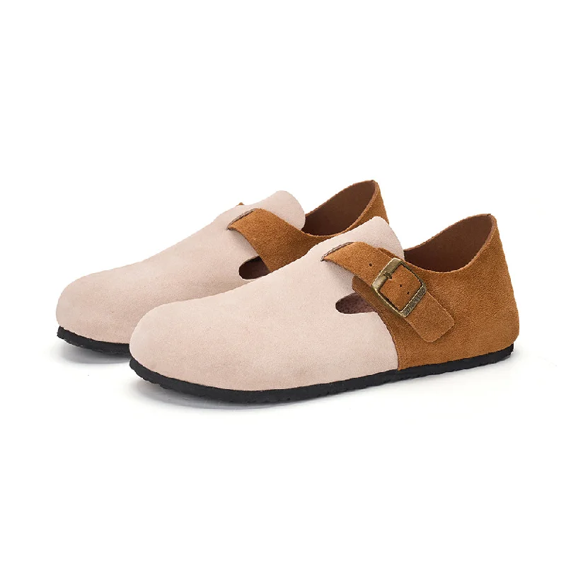 Women's Geometric - Patterned Loafers in Multicolor for a Fashion - Forward Look Women’s and Men's Slip-On Cow Suede Couple Mule Birken Shoe-77193W/M Women's Geometric - Patterned Loafers in Multicolor for a Fashion - Forward Look Women’s and Men's Slip-On Cow Suede Couple Mule Birken Shoe-77193W/M