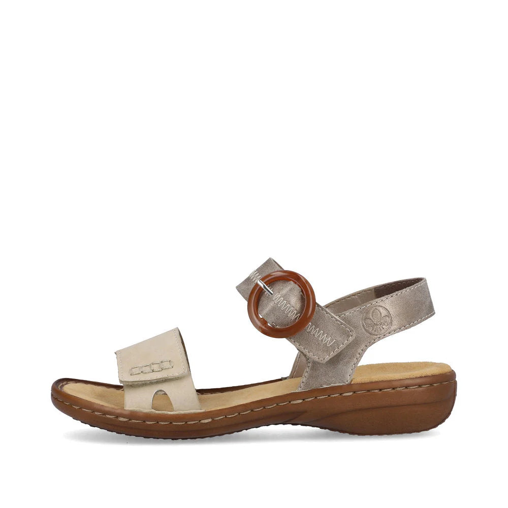 Women's Flat Slide Sandals with a Memory Foam Insole in White for All - Day Comfort Women's Flat Slide Sandals with a Memory Foam Insole in White for All - Day Comfort Women's Flat Slide Sandals with a Memory Foam Insole in White for All - Day Comfort Rieker Women's Regina Z3 Sandal in Cliff/Perle