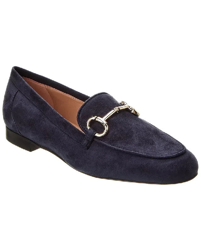 Women's Bow - Embellished Loafers in Red for a Feminine Touch M by Bruno Magli Luna Suede Loafer