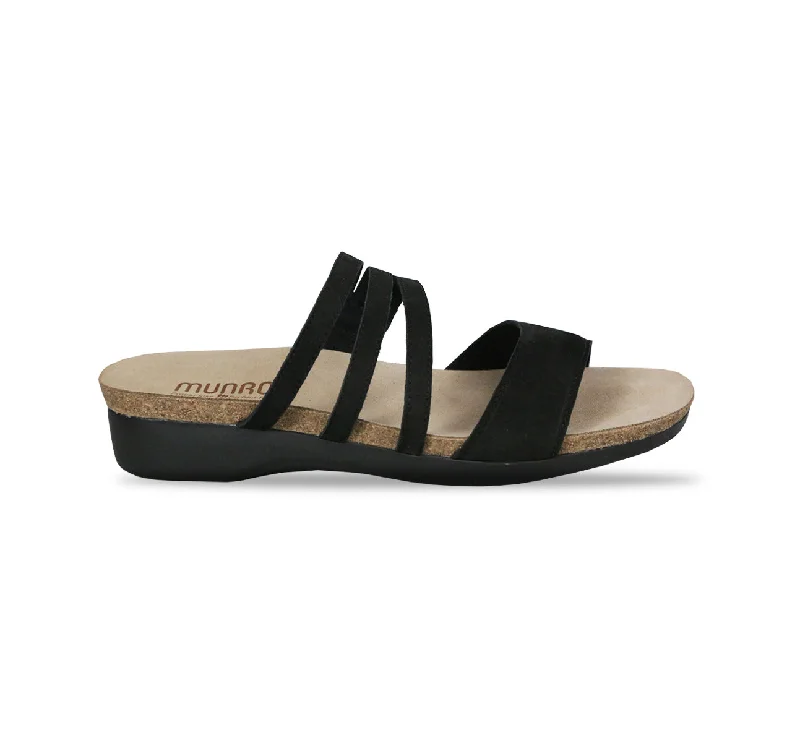 Women's Bow - Embellished Loafers in Red for a Feminine Touch CAMILA-BLACK NUBUCK