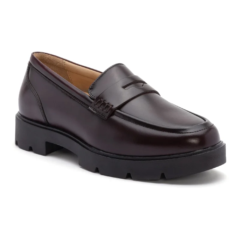 Women's Cashmere - Lined Loafers in Burgundy for Warmth in Winter Boulevard Loafer