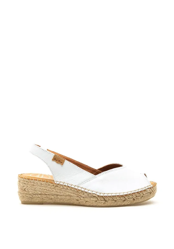 Women's Leather - Strapped Sandals with a Braided Detail in Brown for a Rustic Appeal Women's Leather - Strapped Sandals with a Braided Detail in Brown for a Rustic Appeal Women's Leather - Strapped Sandals with a Braided Detail in Brown for a Rustic Appeal Toni Pons Bernia Leather Espadrille Wedge Sandals, White
