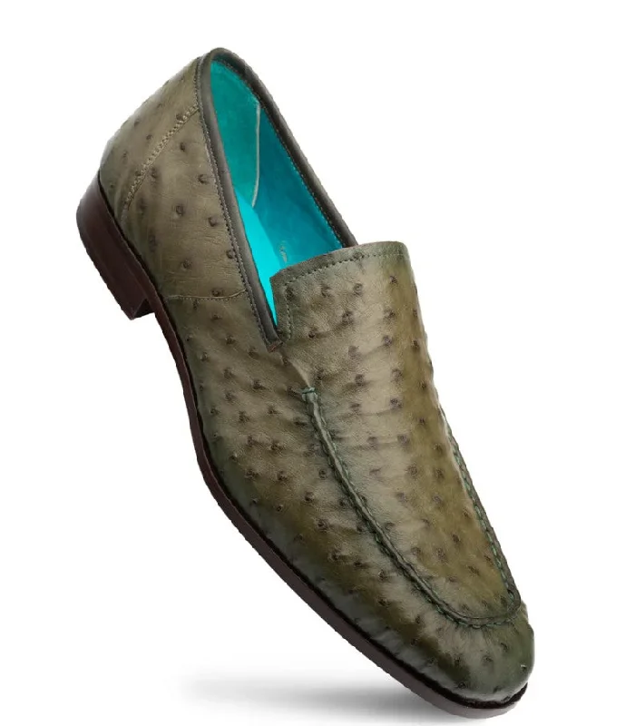 Women's Geometric - Patterned Loafers in Multicolor for a Fashion - Forward Look Style: Menor-Olive