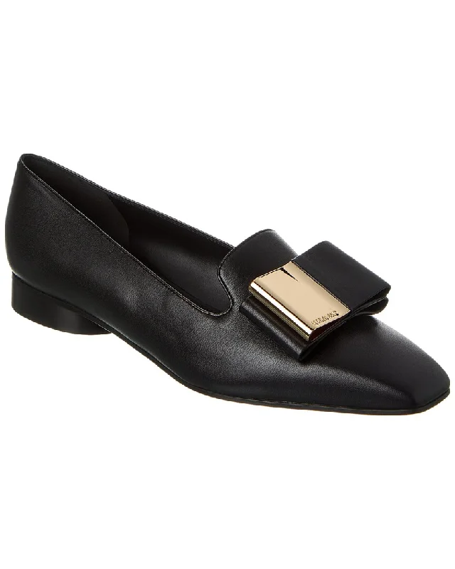 Women's Fur - Lined Loafers in Tan for a Cozy Winter Option Ferragamo Leda Double-Bow Leather Loafer Women's Fur - Lined Loafers in Tan for a Cozy Winter Option Ferragamo Leda Double-Bow Leather Loafer