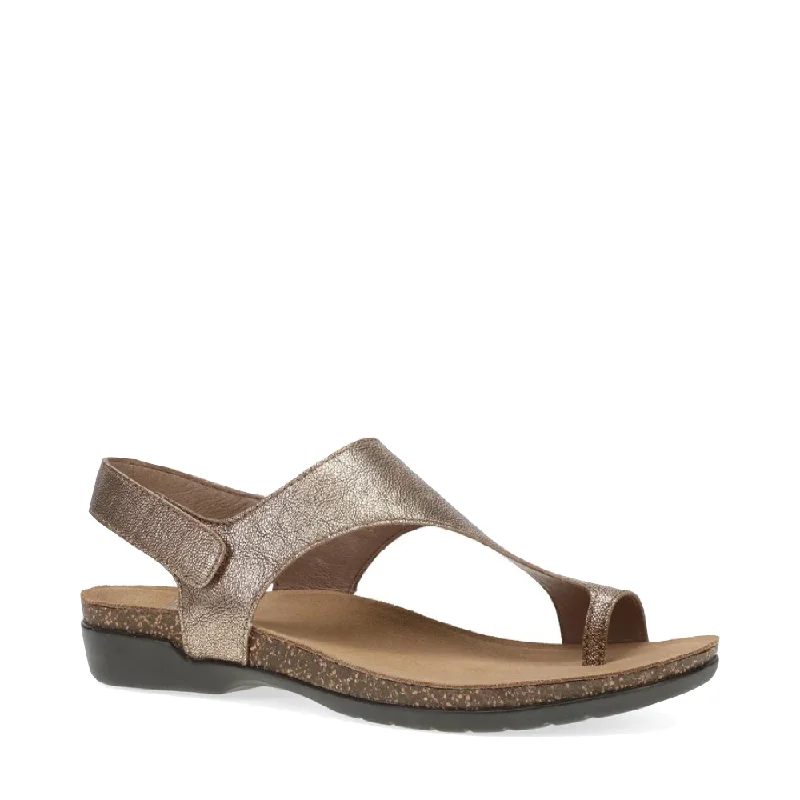 Women's Leather - Strapped Sandals with a Braided Detail in Brown for a Rustic Appeal Women's Leather - Strapped Sandals with a Braided Detail in Brown for a Rustic Appeal Women's Leather - Strapped Sandals with a Braided Detail in Brown for a Rustic Appeal Dansko Women's Reece Thong Sandal in Bronze Metallic