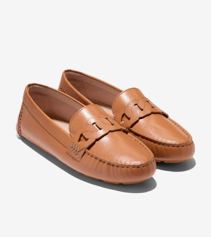 Women's Premium Leather Tassel Loafers in Dark Brown for a Classic Office Look Cole Haan Evelyn Chain Driver Women's Premium Leather Tassel Loafers in Dark Brown for a Classic Office Look Cole Haan Evelyn Chain Driver