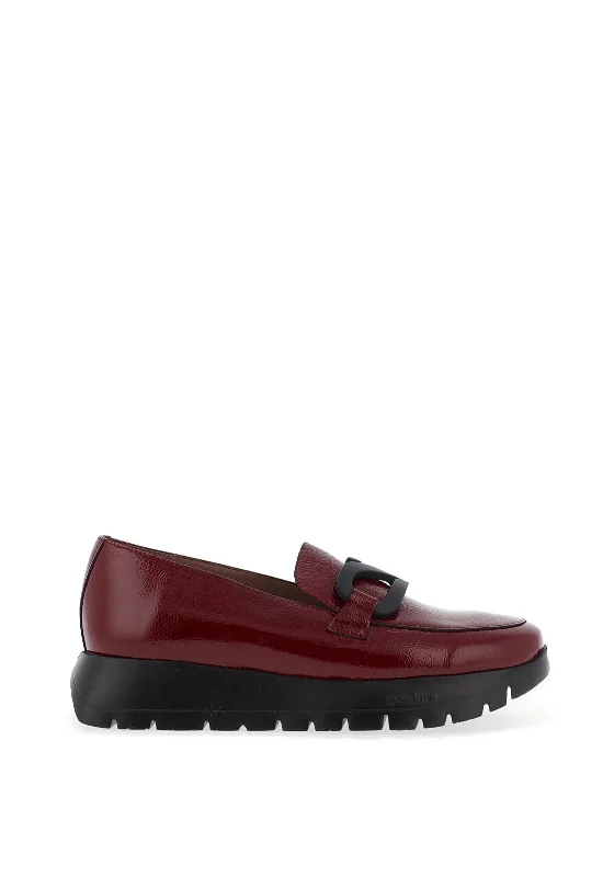 Women's Tassel - Trimmed Loafers with a Low Heel in Olive Green for a Trendy Twist Wonders Rose Patent Leather Loafer, Wine
