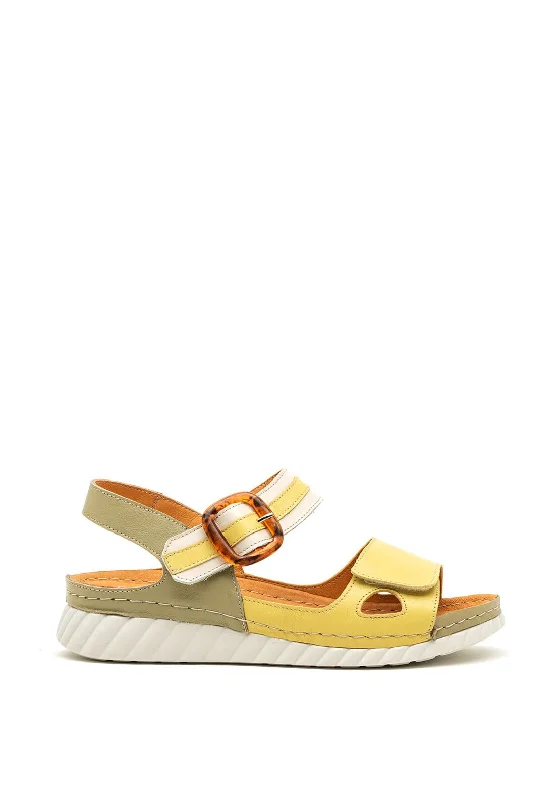 Women's Cork - Soled Espadrille Sandals with a Rope - Trimmed Upper in Navy for a Summer Vibe Women's Cork - Soled Espadrille Sandals with a Rope - Trimmed Upper in Navy for a Summer Vibe Women's Cork - Soled Espadrille Sandals with a Rope - Trimmed Upper in Navy for a Summer Vibe Softmode Gaby Leather Buckle Velcro Sandals, Green