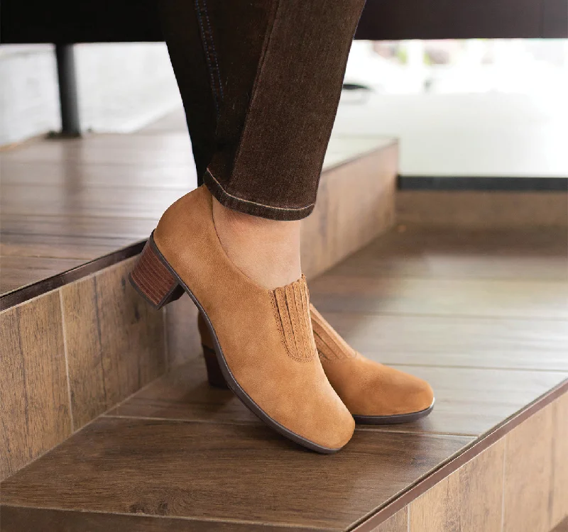 Women's Tassel - Trimmed Loafers with a Low Heel in Olive Green for a Trendy Twist AMARA-RAWHIDE NUBUCK Women's Tassel - Trimmed Loafers with a Low Heel in Olive Green for a Trendy Twist AMARA-RAWHIDE NUBUCK