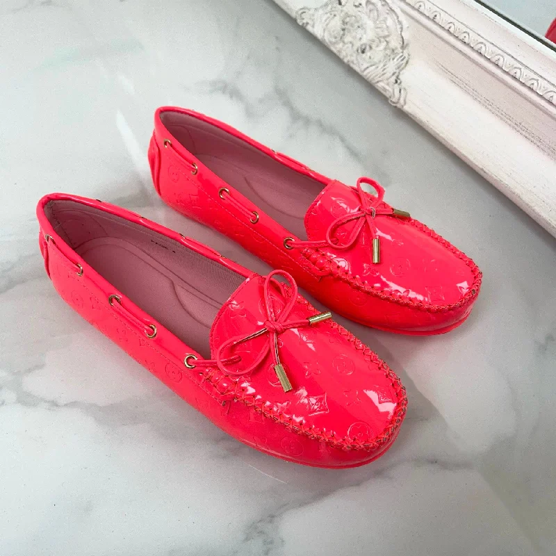Women's Glitter - Embellished Loafers in Silver for a Sparkly Party Look Paige - Pink Patent Embossed Driving Loafer Women's Glitter - Embellished Loafers in Silver for a Sparkly Party Look Paige - Pink Patent Embossed Driving Loafer