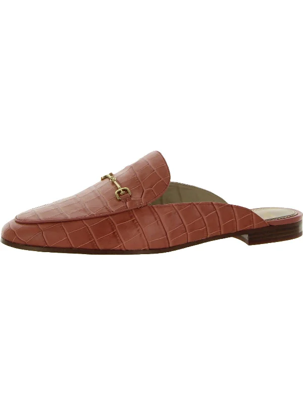 clay croc print leather
