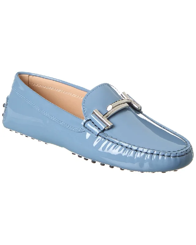 Women's Embroidered Floral Pattern Loafers in Beige for a Spring - Inspired Outfit TOD’s Gommini Double T Patent Loafer Women's Embroidered Floral Pattern Loafers in Beige for a Spring - Inspired Outfit TOD’s Gommini Double T Patent Loafer