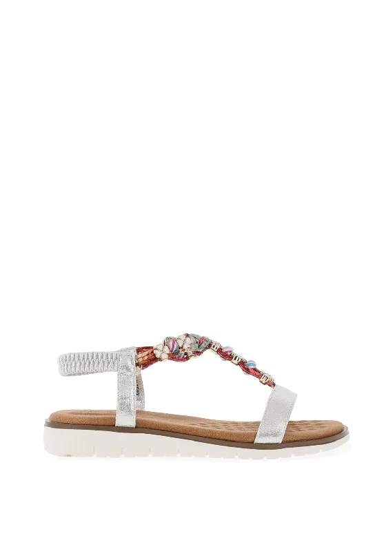 Women's Strappy Gladiator Sandals with Buckle Closures in Tan for a Boho Look Women's Strappy Gladiator Sandals with Buckle Closures in Tan for a Boho Look Women's Strappy Gladiator Sandals with Buckle Closures in Tan for a Boho Look Lunar Tempo Charm Embellished Sandals, Silver