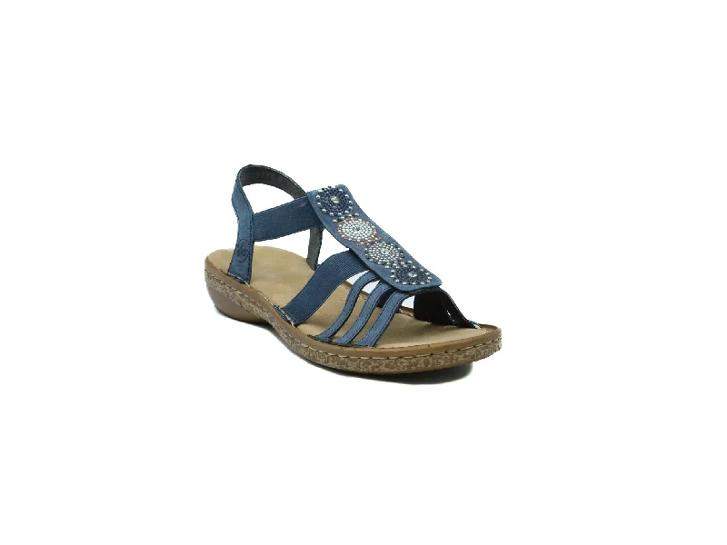 Women's Rhinestone - Embellished Open - Toe Sandals in Silver for a Glamorous Party Look Women's Rhinestone - Embellished Open - Toe Sandals in Silver for a Glamorous Party Look Women's Rhinestone - Embellished Open - Toe Sandals in Silver for a Glamorous Party Look RIEKER 628G916