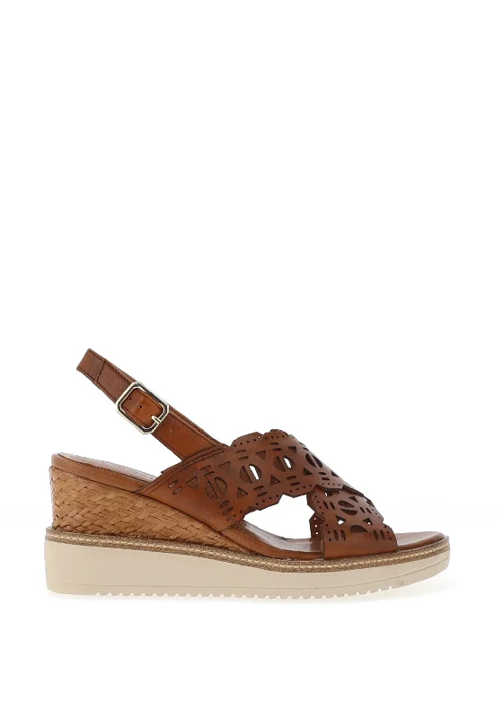 Women's Flat Slide Sandals with a Memory Foam Insole in White for All - Day Comfort Women's Flat Slide Sandals with a Memory Foam Insole in White for All - Day Comfort Women's Flat Slide Sandals with a Memory Foam Insole in White for All - Day Comfort Tamaris Leather Laser Cut Wedges, Tan