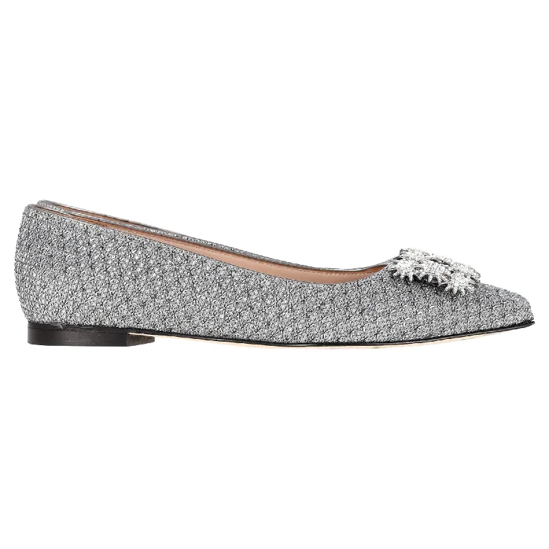 Women's Metallic Foil - Finish Loafers in Gold for a Glamorous Night Out Stuart Weitzman Kelsey Night Stars Ballerinas in Silver Polyester Women's Metallic Foil - Finish Loafers in Gold for a Glamorous Night Out Stuart Weitzman Kelsey Night Stars Ballerinas in Silver Polyester