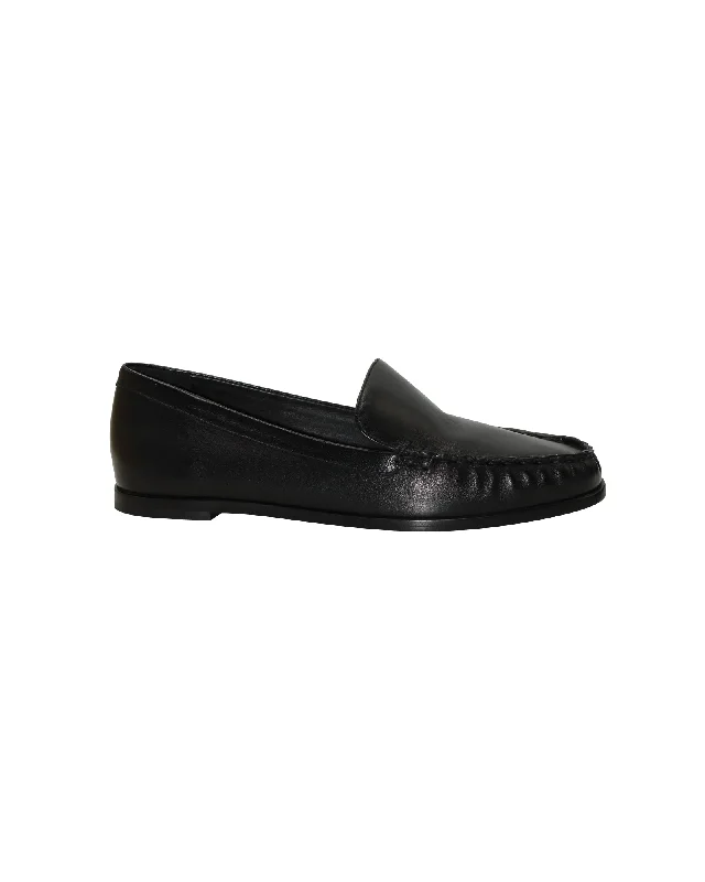 Women's Fur - Lined Loafers in Tan for a Cozy Winter Option Women's Fur - Lined Loafers in Tan for a Cozy Winter Option Porte & Paire Round Toe Loafers in Black Leather