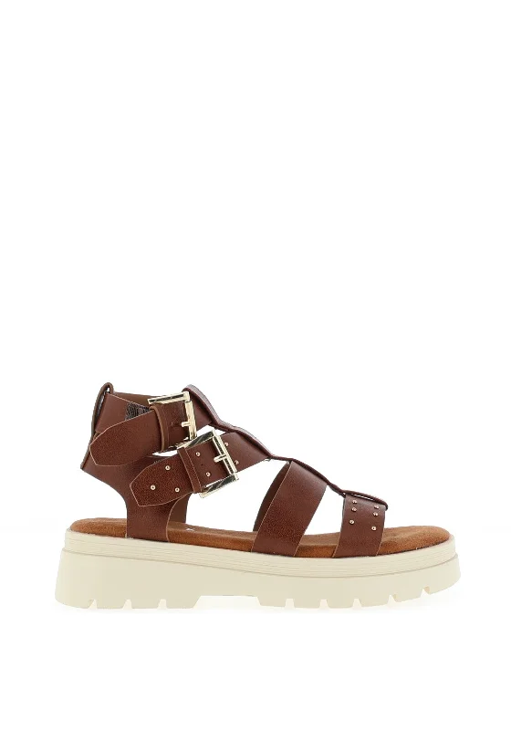 Women's Leather - Strapped Sandals with a Braided Detail in Brown for a Rustic Appeal Women's Leather - Strapped Sandals with a Braided Detail in Brown for a Rustic Appeal Women's Leather - Strapped Sandals with a Braided Detail in Brown for a Rustic Appeal Sprox Studded Strappy Chunky Sandals, Tan