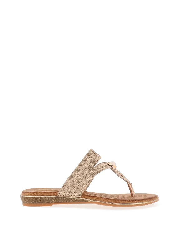 Women's Sandals with a Glitter - Coated Strap in Gold for a Sparkly Summer Outfit Women's Sandals with a Glitter - Coated Strap in Gold for a Sparkly Summer Outfit Women's Sandals with a Glitter - Coated Strap in Gold for a Sparkly Summer Outfit Lunar Ezra Woven Toe Post Sandals,  Rose Gold