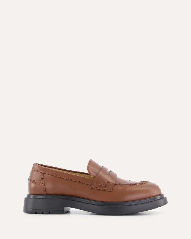 Women's Geometric - Patterned Loafers in Multicolor for a Fashion - Forward Look Women's Geometric - Patterned Loafers in Multicolor for a Fashion - Forward Look JARVIS LOAFERS CHESTNUT LEATHER