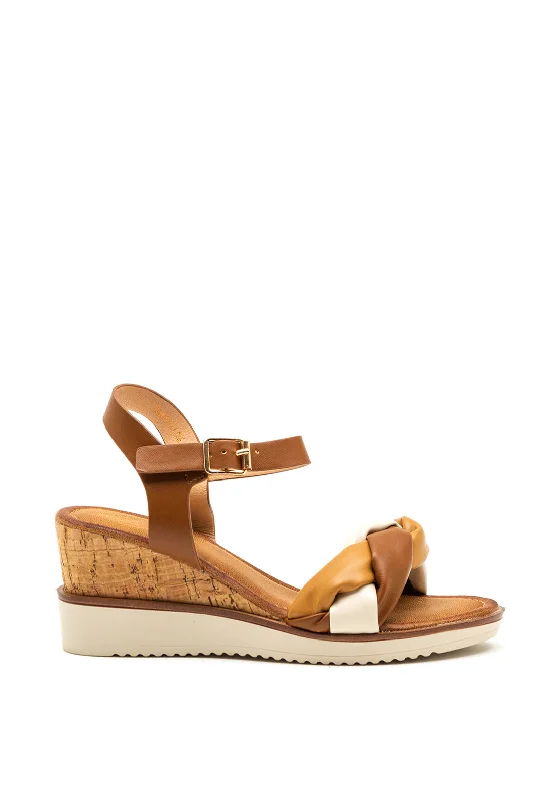 Women's Thong Sandals with a Beaded Design in Multicolor for a Beachy Aesthetic Women's Thong Sandals with a Beaded Design in Multicolor for a Beachy Aesthetic Women's Thong Sandals with a Beaded Design in Multicolor for a Beachy Aesthetic Zanni & Co. Dalma Braid Strap Wedge Sandals, Tan