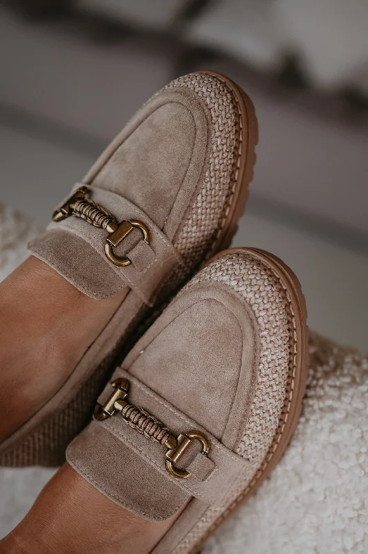 Women's Fur - Lined Loafers in Tan for a Cozy Winter Option Women's Sandals with a Glitter - Coated Strap in Gold for a Sparkly Summer Outfit Patria loafers I Taupe Women's Fur - Lined Loafers in Tan for a Cozy Winter Option Women's Sandals with a Glitter - Coated Strap in Gold for a Sparkly Summer Outfit Patria loafers I Taupe