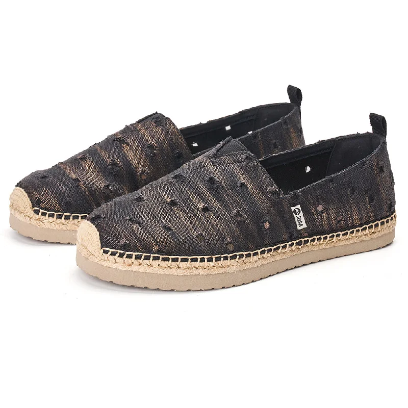 Women's Embroidered Floral Pattern Loafers in Beige for a Spring - Inspired Outfit Handmade Men's Denim Espadrilles Flats-57395M Women's Embroidered Floral Pattern Loafers in Beige for a Spring - Inspired Outfit Handmade Men's Denim Espadrilles Flats-57395M