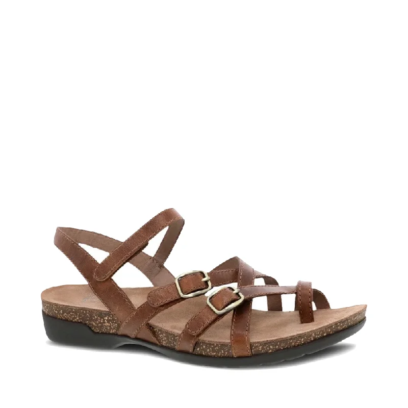 Women's Flat Slide Sandals with a Memory Foam Insole in White for All - Day Comfort Women's Flat Slide Sandals with a Memory Foam Insole in White for All - Day Comfort Women's Flat Slide Sandals with a Memory Foam Insole in White for All - Day Comfort Dansko Women's Roslyn Strappy Leather Sandal in Tan Waxy
