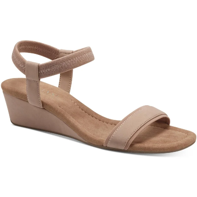 Child - Friendly Women's Sandals with a Secure Buckle in Purple for Moms on the GoAlfani Womens Valli Cushioned Footbed Wedge Sandals Child - Friendly Women's Sandals with a Secure Buckle in Purple for Moms on the GoAlfani Womens Valli Cushioned Footbed Wedge Sandals