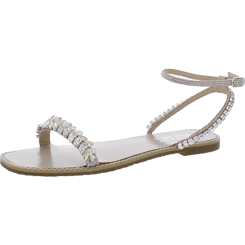 Women's Ankle - Strap Sandals with a Block Heel in Red for a Sophisticated StyleBadgley Mischka Womens Kensy Removable Strap Flat Slingback Sandals Women's Ankle - Strap Sandals with a Block Heel in Red for a Sophisticated StyleBadgley Mischka Womens Kensy Removable Strap Flat Slingback Sandals