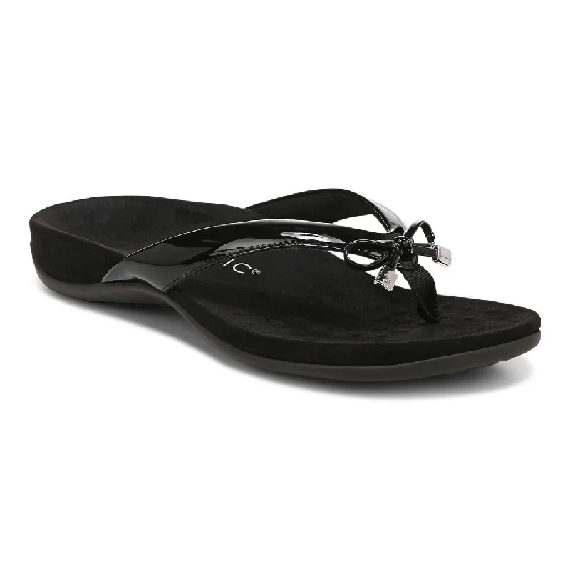 Adjustable Strap Women's Sandals with a Padded Heel in Pink for a Custom FitVionic Women's Bella Toe Post Sandal Black Adjustable Strap Women's Sandals with a Padded Heel in Pink for a Custom FitVionic Women's Bella Toe Post Sandal Black