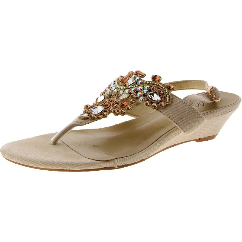 Women's Cork - Soled Espadrille Sandals with a Rope - Trimmed Upper in Navy for a Summer VibeBellini Womens Loni Canvas Thong T-Strap Sandals Women's Cork - Soled Espadrille Sandals with a Rope - Trimmed Upper in Navy for a Summer VibeBellini Womens Loni Canvas Thong T-Strap Sandals