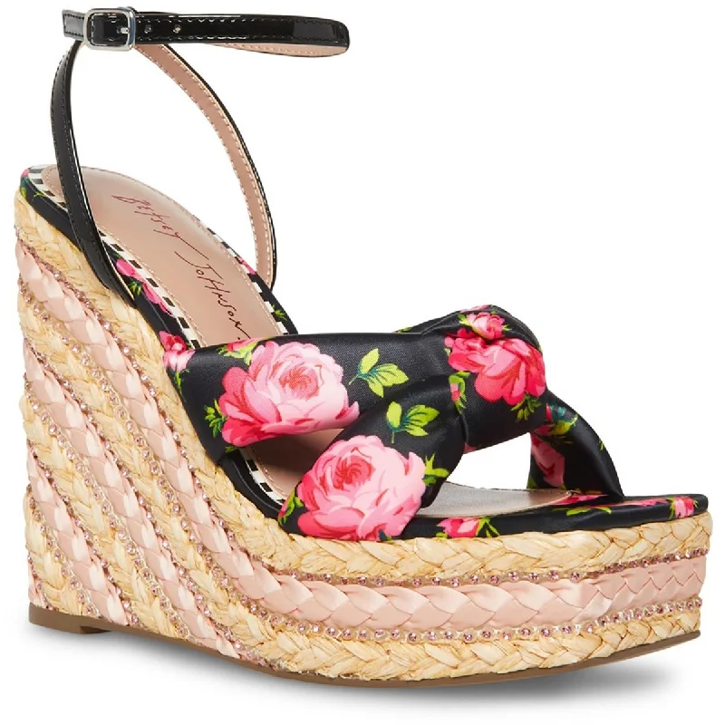 Shock - Absorbing Women's Sandals with a Soft Insole in Black for Active LifestylesBetsey Johnson Womens Pansie Platform Ankle Strap Espadrilles Shock - Absorbing Women's Sandals with a Soft Insole in Black for Active LifestylesBetsey Johnson Womens Pansie Platform Ankle Strap Espadrilles