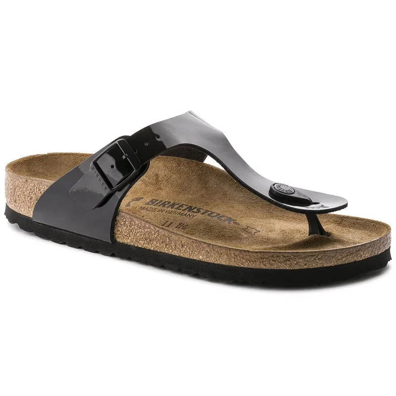 Lightweight Women's Mesh - Paneled Sandals in Yellow for BreathabilityBirkenstock Gizeh Black Patent Birko-Flor Lightweight Women's Mesh - Paneled Sandals in Yellow for BreathabilityBirkenstock Gizeh Black Patent Birko-Flor