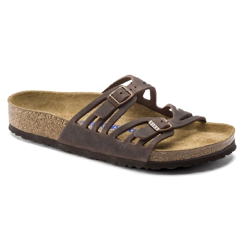 Shock - Absorbing Women's Sandals with a Soft Insole in Black for Active LifestylesBirkenstock Granada Soft Footbed Oiled Leather Habana Shock - Absorbing Women's Sandals with a Soft Insole in Black for Active LifestylesBirkenstock Granada Soft Footbed Oiled Leather Habana