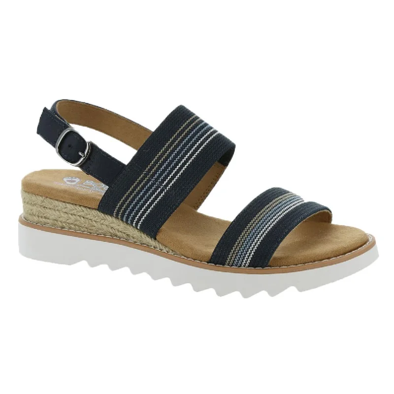 Women's Cork - Soled Espadrille Sandals with a Rope - Trimmed Upper in Navy for a Summer VibeBOBS From Skechers Womens Tea Time Adjustable Open Toe Ankle Strap Women's Cork - Soled Espadrille Sandals with a Rope - Trimmed Upper in Navy for a Summer VibeBOBS From Skechers Womens Tea Time Adjustable Open Toe Ankle Strap