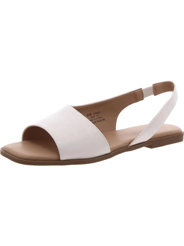 Women's Leather - Strapped Sandals with a Braided Detail in Brown for a Rustic AppealBrinsley Womens Faux Leather Slip On Slingback Sandals Women's Leather - Strapped Sandals with a Braided Detail in Brown for a Rustic AppealBrinsley Womens Faux Leather Slip On Slingback Sandals