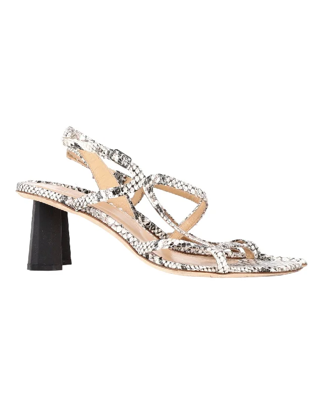 Women's Sandals with a Floral - Printed Upper in Pink for a Feminine Spring LookBy Far Brigette Snake-effect Slingback Sandals in Multicolor Leather Women's Sandals with a Floral - Printed Upper in Pink for a Feminine Spring LookBy Far Brigette Snake-effect Slingback Sandals in Multicolor Leather