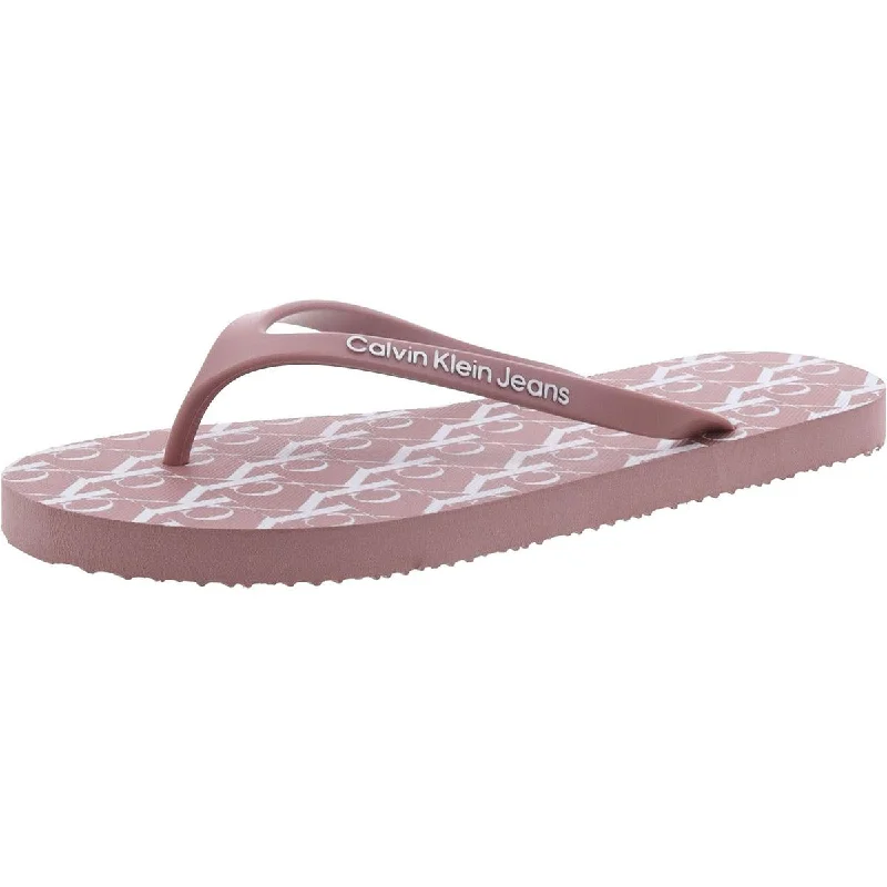 Adjustable Strap Women's Sandals with a Padded Heel in Pink for a Custom FitCalvin Klein Womens Stelo Rubbed Logo Flip-Flops Adjustable Strap Women's Sandals with a Padded Heel in Pink for a Custom FitCalvin Klein Womens Stelo Rubbed Logo Flip-Flops