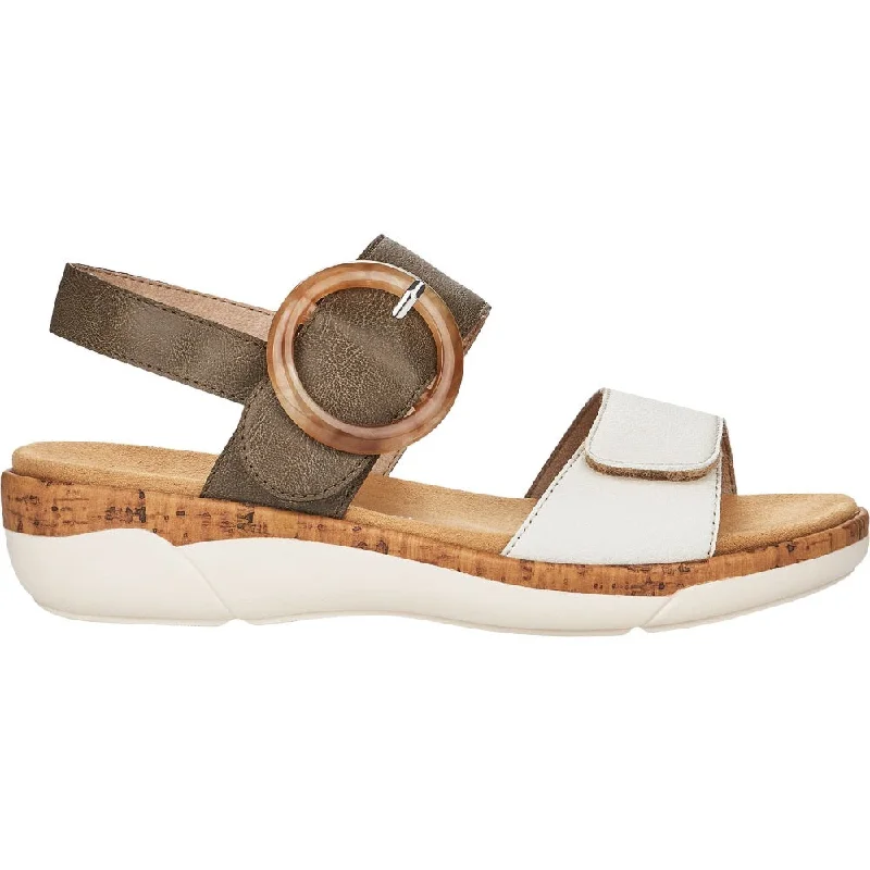 Women's Sandals with a Floral - Printed Upper in Pink for a Feminine Spring LookRemonte Women's Jocelyn 53 Sandal Off White / Forest Leather Women's Sandals with a Floral - Printed Upper in Pink for a Feminine Spring LookRemonte Women's Jocelyn 53 Sandal Off White / Forest Leather