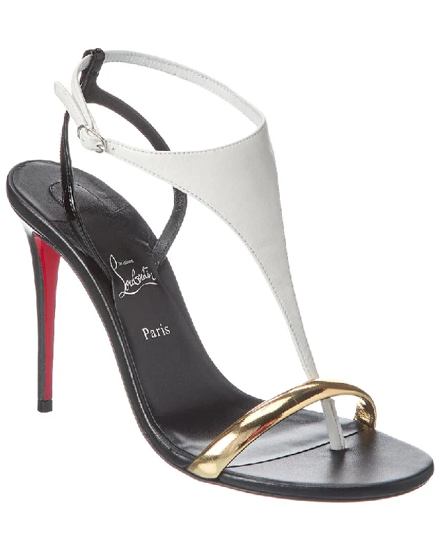 Shock - Absorbing Women's Sandals with a Soft Insole in Black for Active LifestylesChristian Louboutin Athina 100 Leather Sandal Shock - Absorbing Women's Sandals with a Soft Insole in Black for Active LifestylesChristian Louboutin Athina 100 Leather Sandal