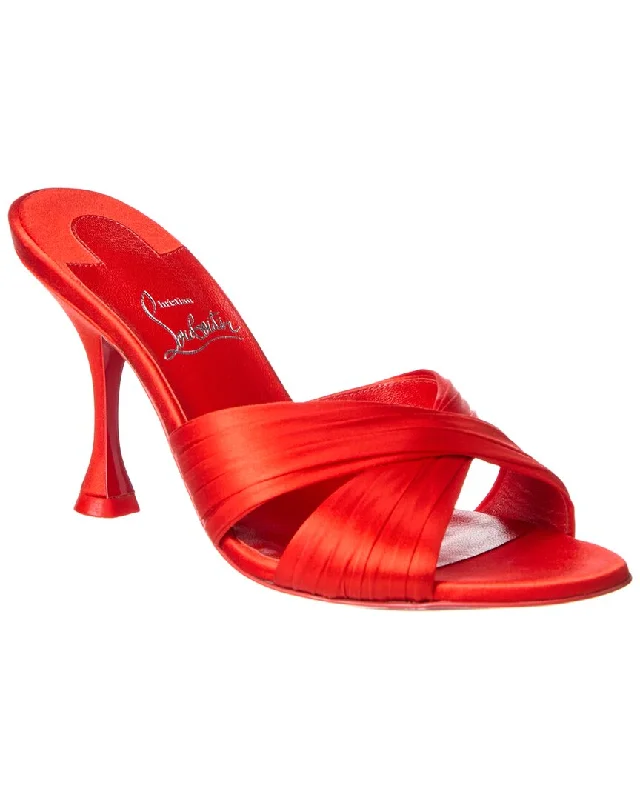 Plus Size Women's Wide - Width Platform Sandals in Black for Added Comfort and HeightChristian Louboutin Nicol Is Back 85 Satin Sandal Plus Size Women's Wide - Width Platform Sandals in Black for Added Comfort and HeightChristian Louboutin Nicol Is Back 85 Satin Sandal