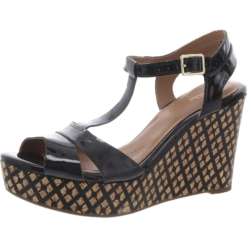 Women's Sandals with a Wedge Heel and a Tassel Detail in Orange for a Trendy LookClarks Womens Amelia Roma Patent Leather Ankle Strap Platform Sandals Women's Sandals with a Wedge Heel and a Tassel Detail in Orange for a Trendy LookClarks Womens Amelia Roma Patent Leather Ankle Strap Platform Sandals