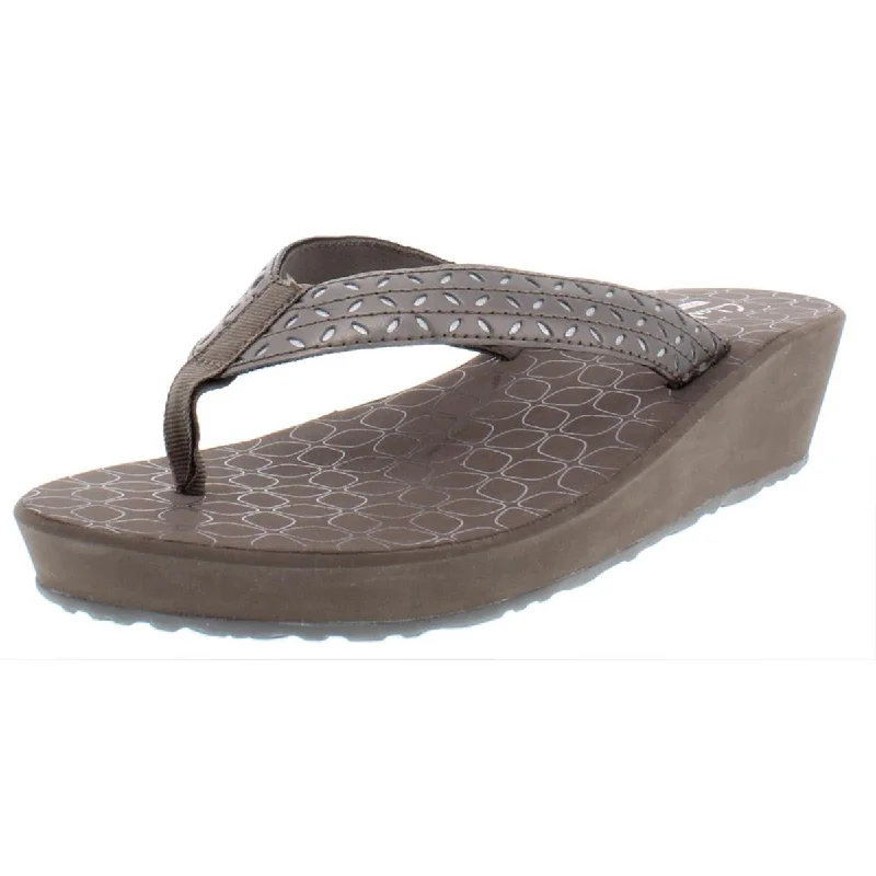 Shock - Absorbing Women's Sandals with a Soft Insole in Black for Active LifestylesClarks Womens Liya Gander Metallic Wedge Flip-Flops Shock - Absorbing Women's Sandals with a Soft Insole in Black for Active LifestylesClarks Womens Liya Gander Metallic Wedge Flip-Flops